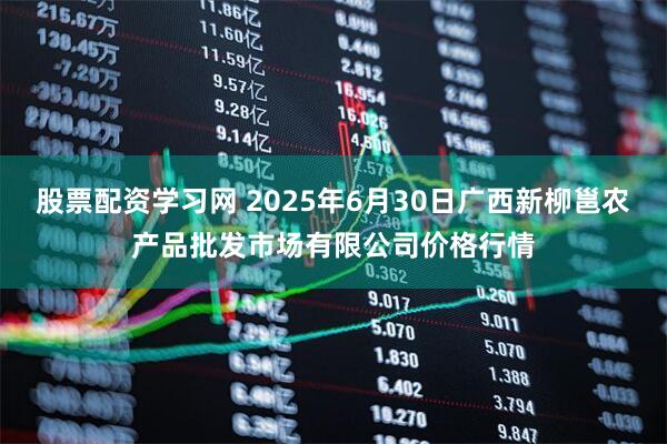 股票配资学习网 2025年6月30日广西新柳邕农产品批发市场有限公司价格行情