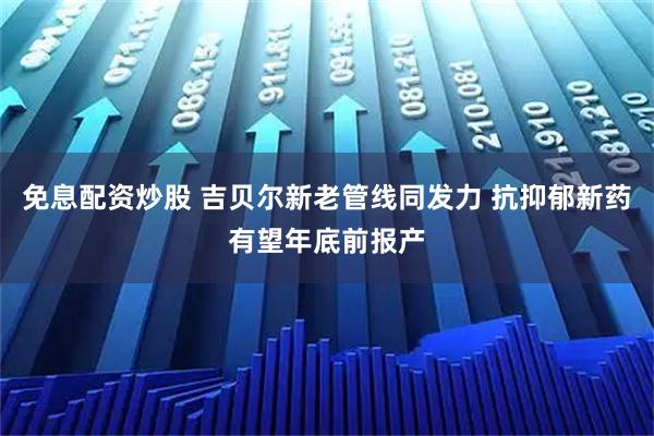 免息配资炒股 吉贝尔新老管线同发力 抗抑郁新药有望年底前报产